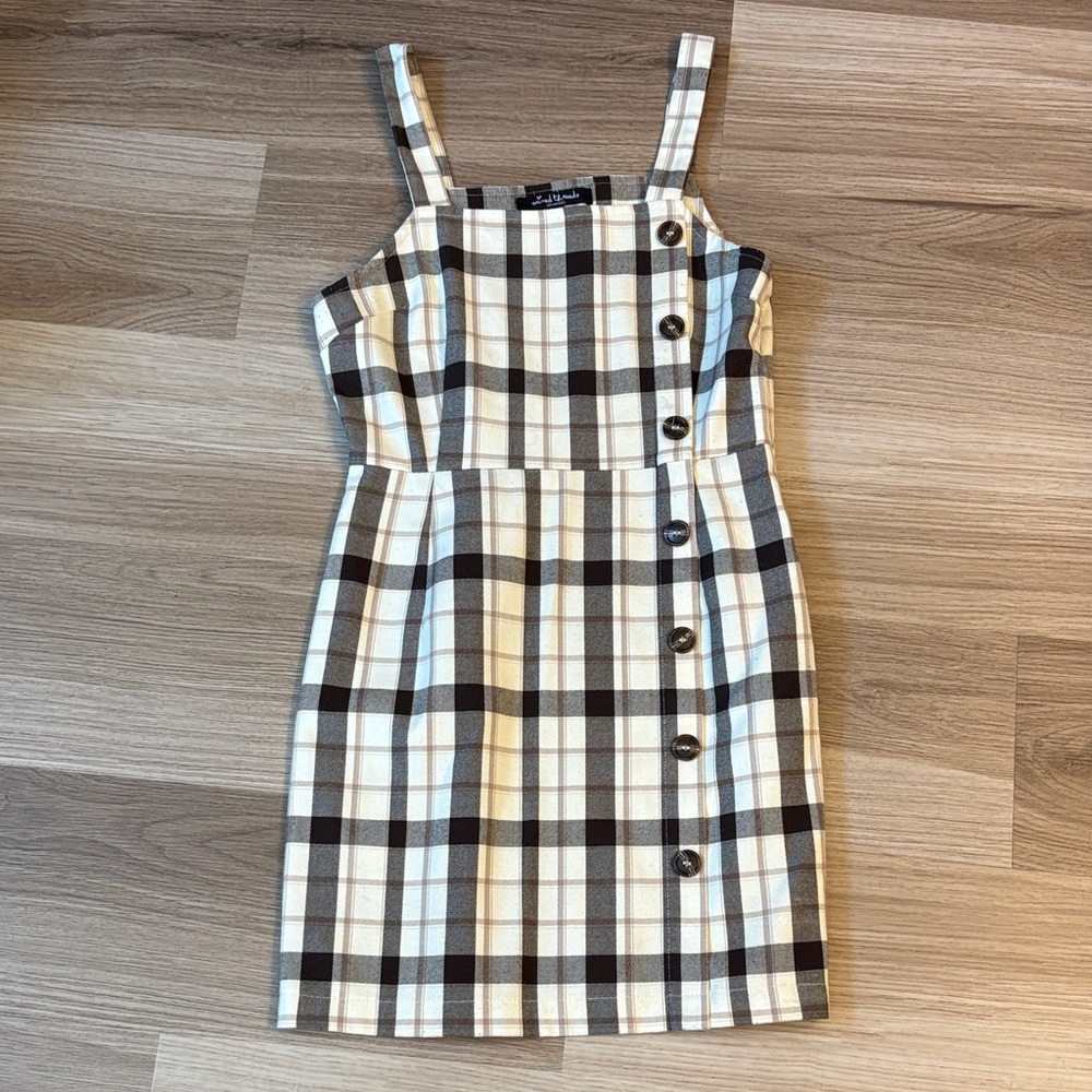 Plaid Mini Dress; overall; small